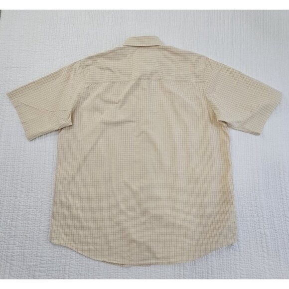 World Famous Rino Brand Eck Unltd Short Sleeve Shirt Men's XL Brown Check EUC LN - Picture 13 of 14